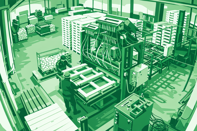 Magazyn z paletami i deskami - zdolności produkcyjne Mako-Drew